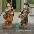 mixed color marble children sculpture